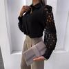 European & American Spring/Summer Women's Lace Patchwork Blouse