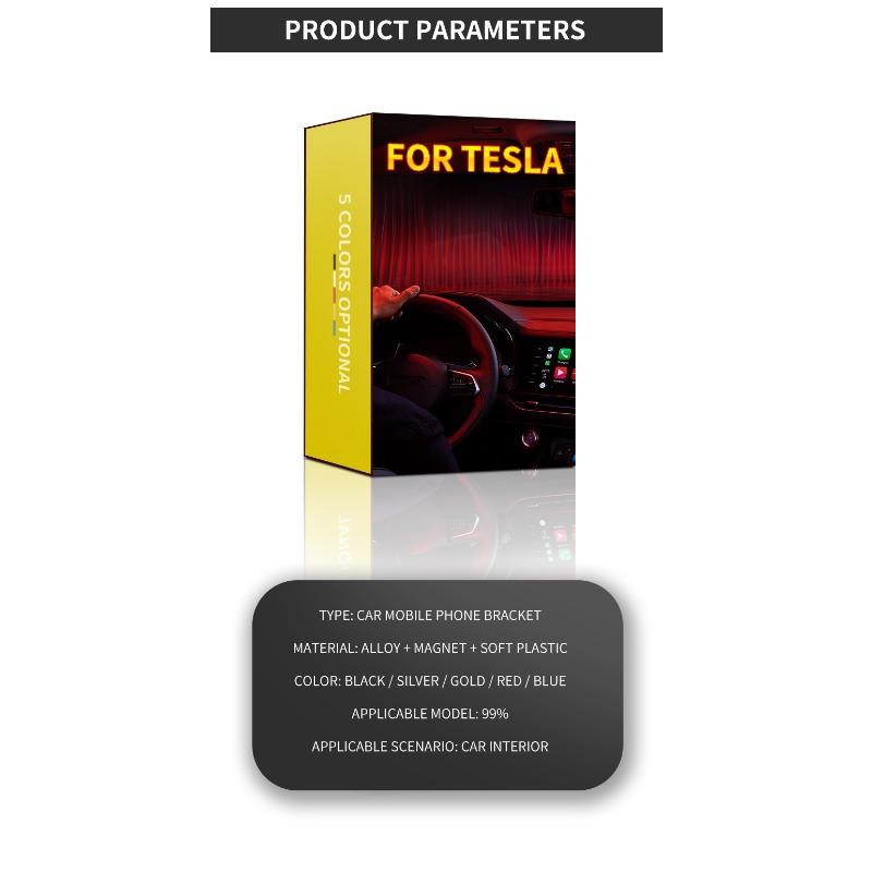 Car Magnetic L-shaped Car Dedicated GPS Phone Holder Emblem For Tesla Model 3 Model X S 2016-2023  Model Y Decals TM3 TMX