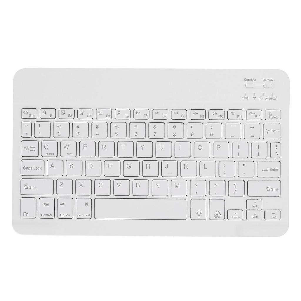 Portable Keyboard Bluetooth Wireless Rechargeable RGB Backlit 10 Inch Ultra Slim Ergonomic Keyboard