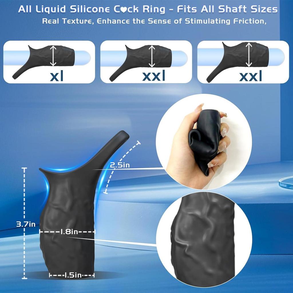 Wolf Warrior Men's Vibrating Penis Ring and Sleeve Vibrator - Adult Erotic Sex Toy