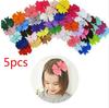 5pcs Baby Girls Colorful Headbands and Forked Tail Bow Thread Ribbon Hair Clips