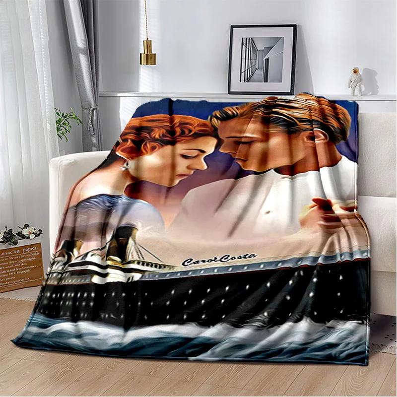 D Titanic Movie Print Throw Blanket Soft Cozy Blanket for Home Bedroom Sofa Travel Office Kids  MultiUse