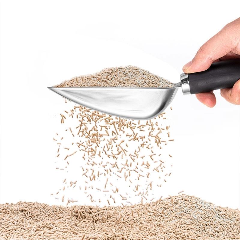 Cats Litter Scooper with Deep Shovel Metal Scoops Hollowed Poops Sifting Metal Handle