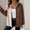 Blouses for Women Summer Fashion Casual Color Blocked Shirts Long Sleeves Turndown Collar Button Down Fall Outfits Tops
