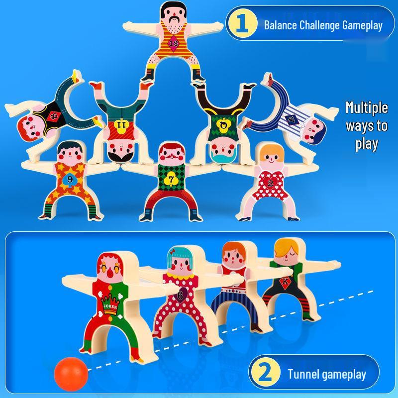 Hercules Kids Stacking Tower Balance Toy - Educational Blocks Game for Boys & Girls