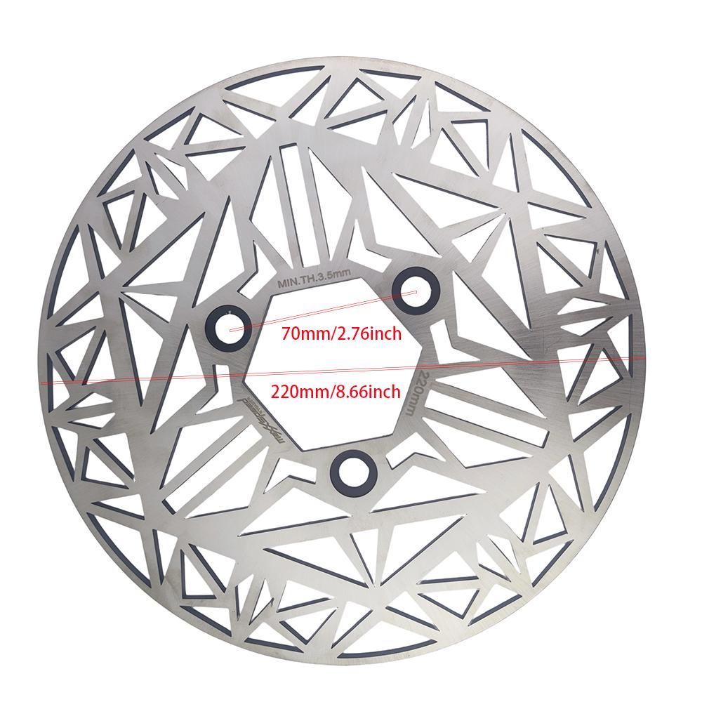 200&220mm Motorcycle Rear Drum brake disc with 70mm Hole Conversion Tightening Ring For 220mm Disc Electric Scooter E-bike Moped