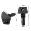 2 Pcs/Set Universal Front Windshield Wiper Nozzle Jet Kits - Sprayer & Water Fan Spout Cover for Car Washer Outlet Adjustment