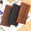 MenBense Men's Long Crocodile Pattern Business Wallet - Multifunctional, Large Capacity, Trendy Billfold