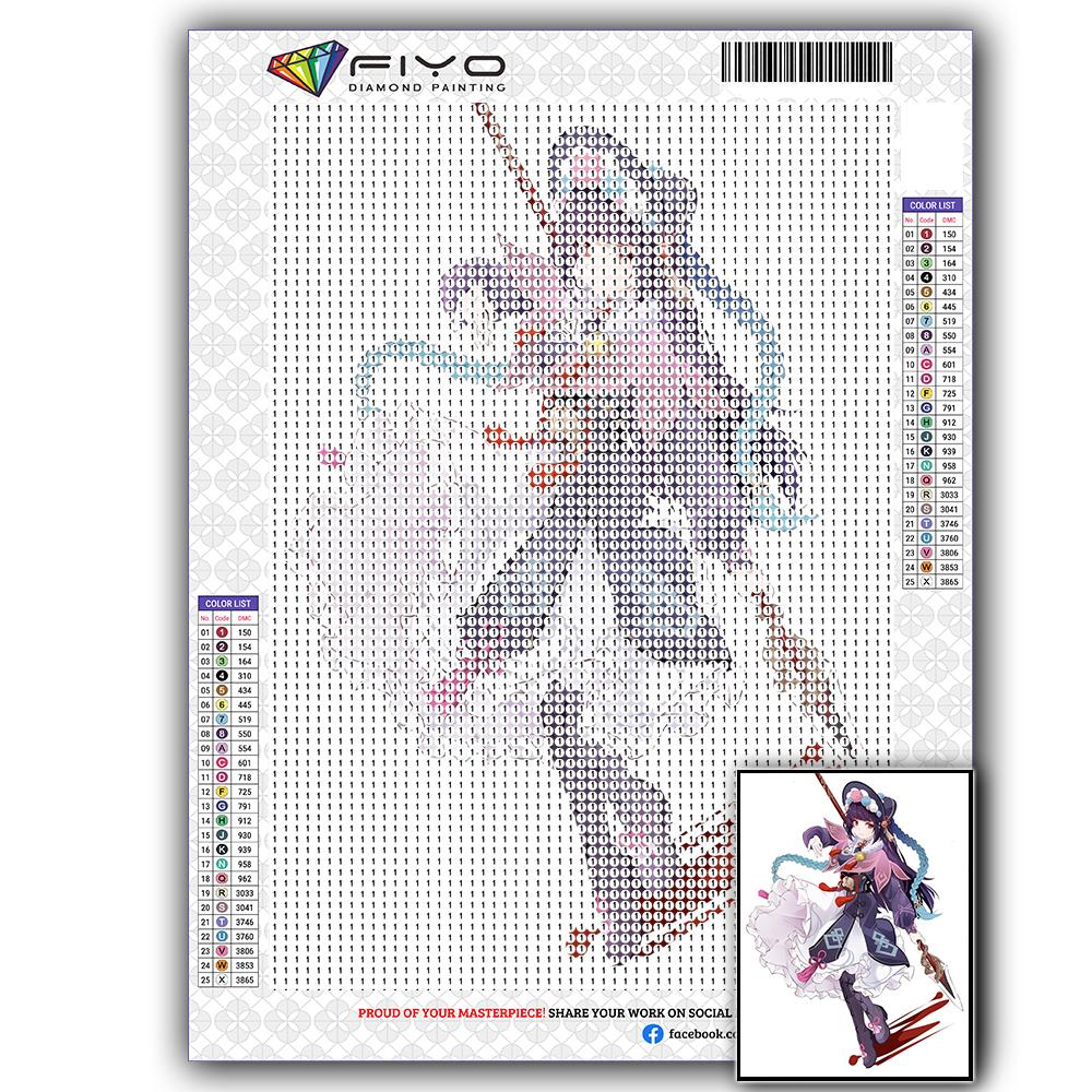 Diamond Painting Genshin YunJin Stitch Diamond Mosaic Craft Diamond Embroidery Painting