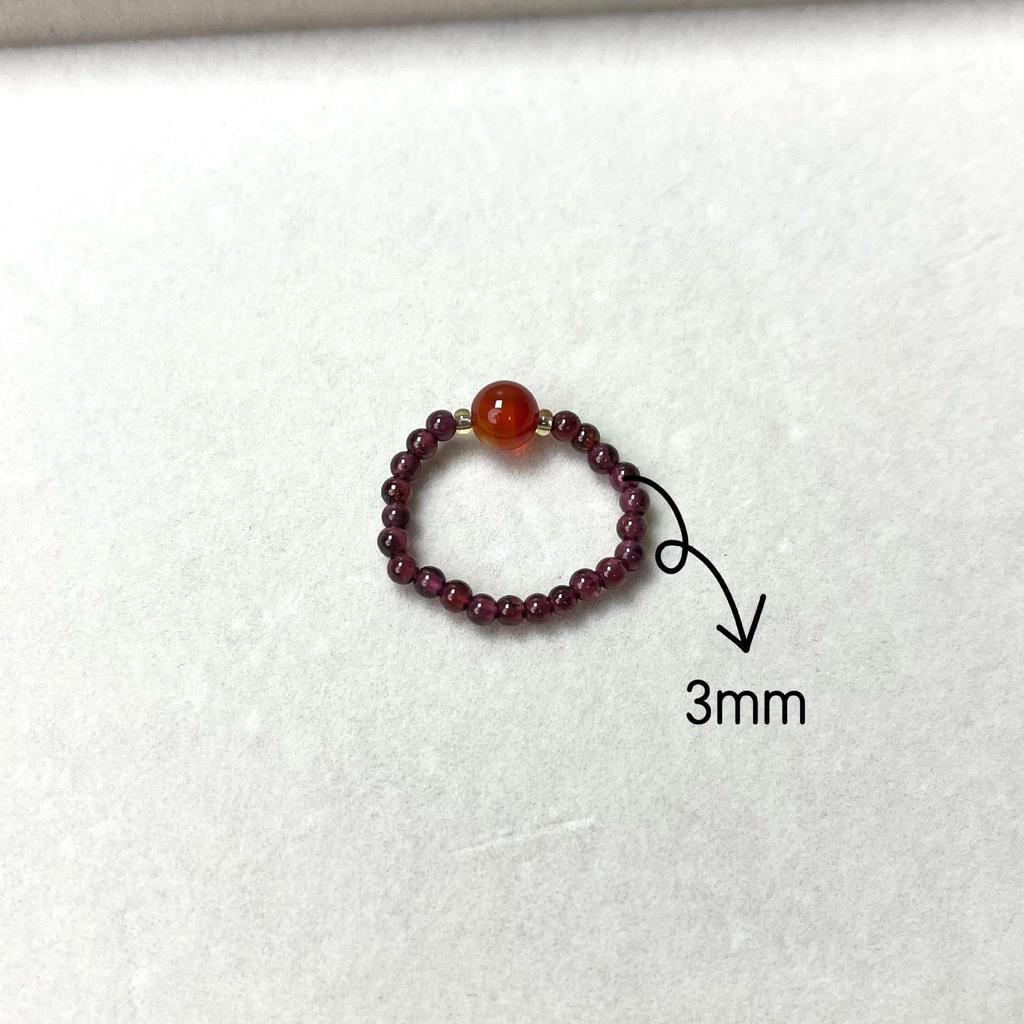 Versatile Women's Elastic Cord Beaded Finger Ring Accessory