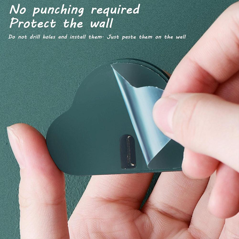 Haken zum Aufhängen Wolkenform Flur Schlüsselhalter Ohne Bohren Selbstklebende Haken Deko für Küche Badezimmer Aufbewahrung Wand