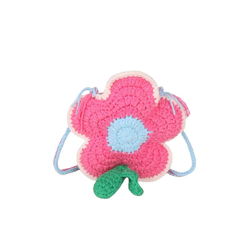 

Exquisite Color Matching Flowers Knitting Shoulder Bags Unique Design Cute Personality Fresh Crossbody Bags for Women 2025 New гарячі рожевого кольору