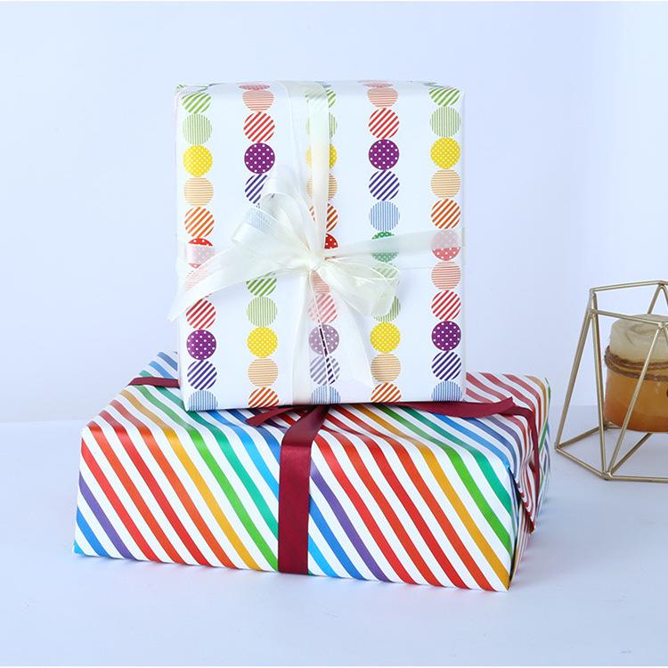 Geometric Pattern Gift Wrapping Paper for Children's Day & Birthdays
