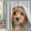 Modern Lovely Puppy Shower Curtain Bath Curtain Cute Dog Printed Bathroom Curtains For Home Decoration Curtain With Hooks