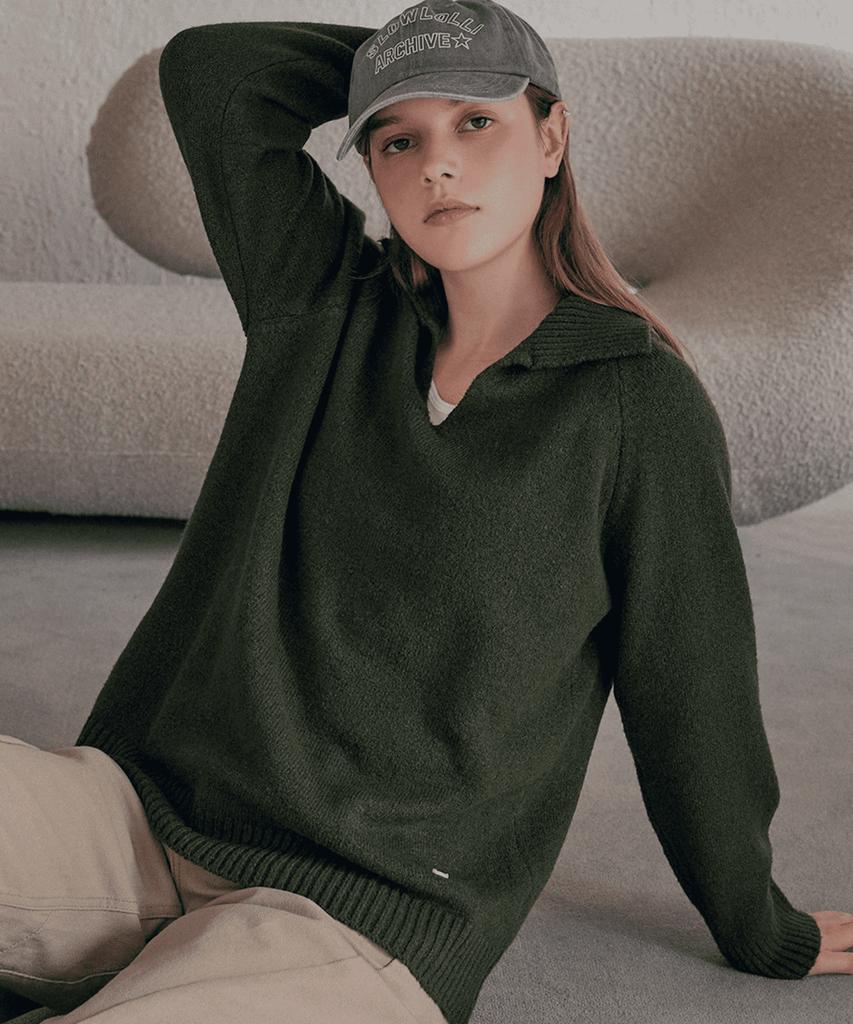 SLOWLOLLI Sailor Collar Knit_3 Colors