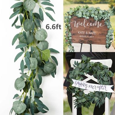 Artificial Eucalyptus Vines Fake Plants Ivy Silk Eucalyptus Hanging Garland Rattan for Home Garden Decoration