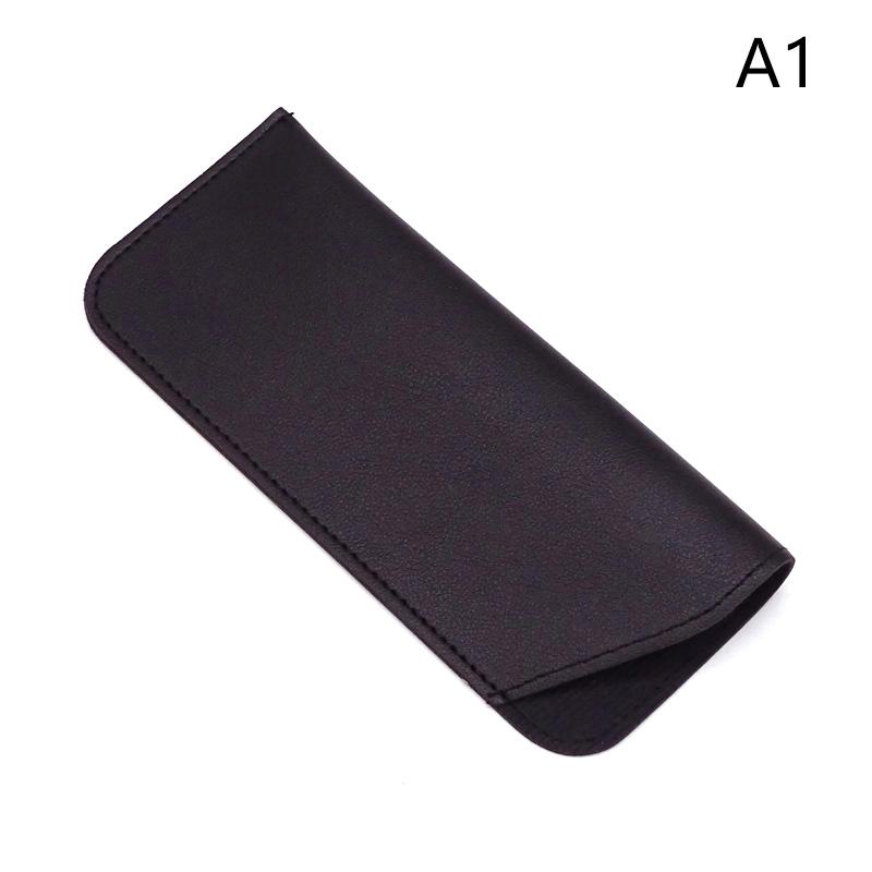 Simple Soft Leather Sunglasses Bag For Women Men Waterproof Reading Glasses Case Dust Storage Bag Eyewear Pocket Accessory