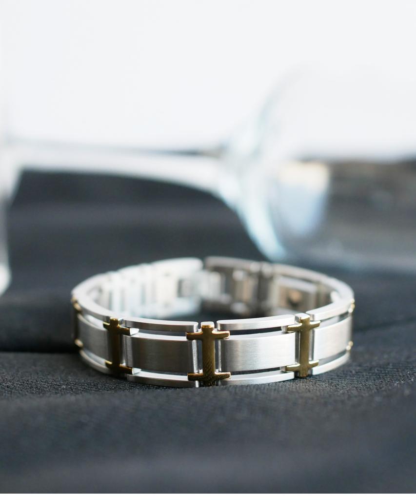 Sabona London 346 Executive Symmetry Duet Magnetic Bracelet