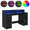Black Oak Desk 140 x 55 x 91 cm Particleboard