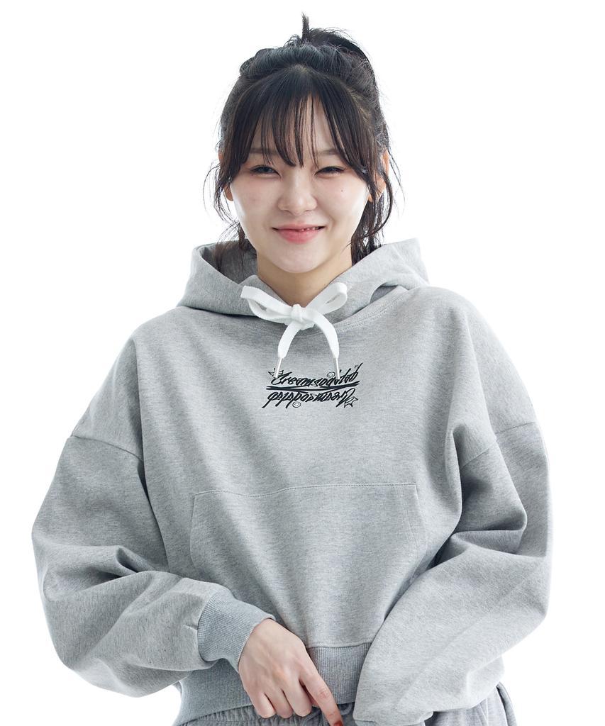 Crsd Lettering Crop Hoodie