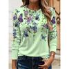 Autumn Butterfly 3d Print Long SleeveT-Shirt Casual Women Clothing Long Sleeve T-shirt Fashion Casual Oversized Tops Tees Female