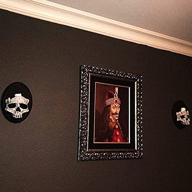 Halloween Skull Head Candle Holder Scary Skeleton Head Wall Mounted Candle Sconce Home Bar Restaurant Decorative Candlestick