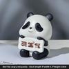 Little Panda Handmade Figurine, Cute Cake for Car Decoration, Tabletop Resin Small Handicraft, Small Animal Toy