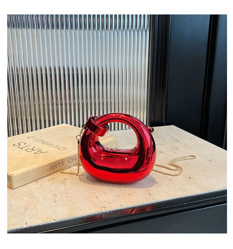 

Textured acrylic mini handbag 2025 new cute candy shoulder bag chain messenger women s bag красный