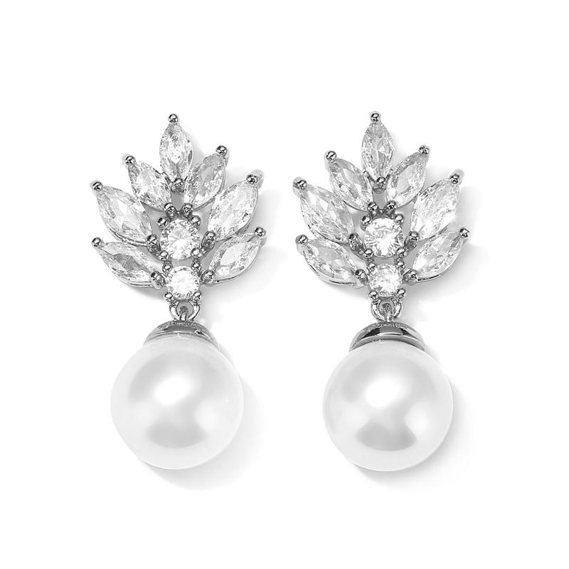 

ZAKOL Новые серьги-подвески с цирконом в виде капли воды для женщин, Роскошные европейские и американские свадебные цирконы