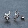 European and American Symmetrical Star Moon Micro Inlaid Zircon Earrings Delicate and Cool Style for Women