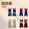 Freestyle worstel singlet met hitteoverdracht print Heren Dames Spandex Lycra Compressie Atletisch pak