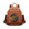 Damski plecak podróżny z nadrukiem PU, duża pojemność, wielofunkcyjny, na ramię, crossbody