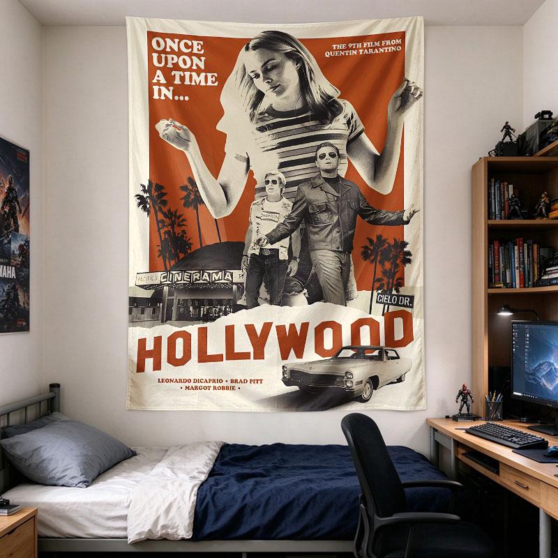 Once Upon A Time In Hollywood Retro Orange Movie Poster