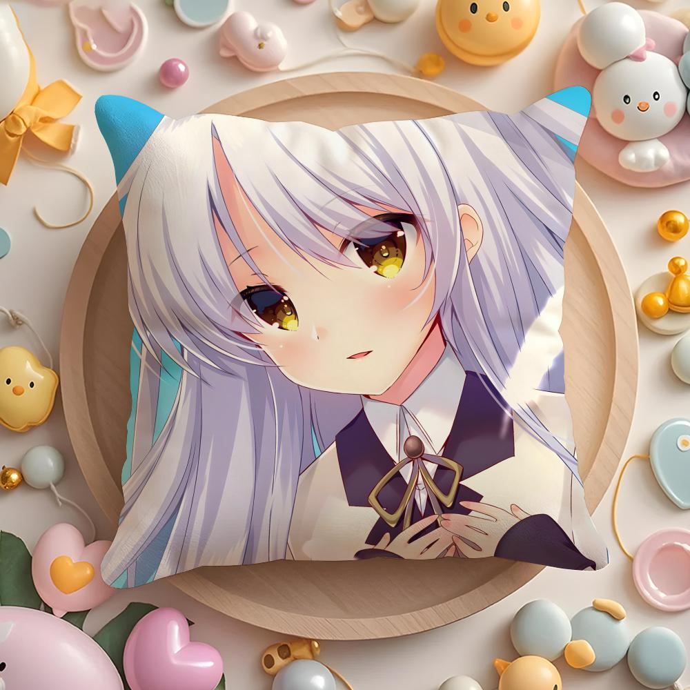 A-Angel B-Beats! Tachibana Kanade Cushion Cover Home & Car Multi-Scene Pillow Cover - Reversible, Soft & Durable for Daily Use