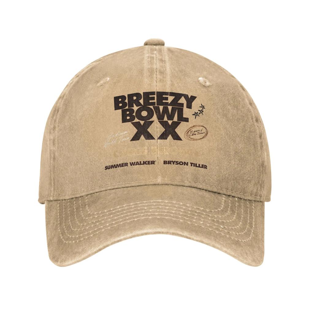 Rapper Chris Brown Breezy Bowl XX Tour Baseballkappe Hohe Qualität Outdoor Sport Hip Hop Hüte Mode Herren Baseballkappe