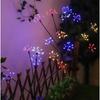 Solar Garden Lights Twinkling Firework Lights with 2 Modes 60LED Waterproof Solar-Powered Lamp for Outside Yard Pathway Decor