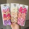 6Pcs/lot Solid Color Ribbon Baby Bows Hair Clips for Baby Girls Handmade Bowknot Hairpin MiNi Barrettes Kids Hair Accessories