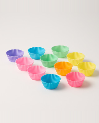 6pcs/12pcs/Set Silicone Cake Mold Round Shaped Muffin Cupcake Baking Molds Kitchen Cooking Bakeware Maker DIY Cake Decorating Tools