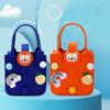 Fashion Cute Cartoon Doll Lovely Fur Ball Felt Tote Bag Storage Basket Women Handbag Candy Bag