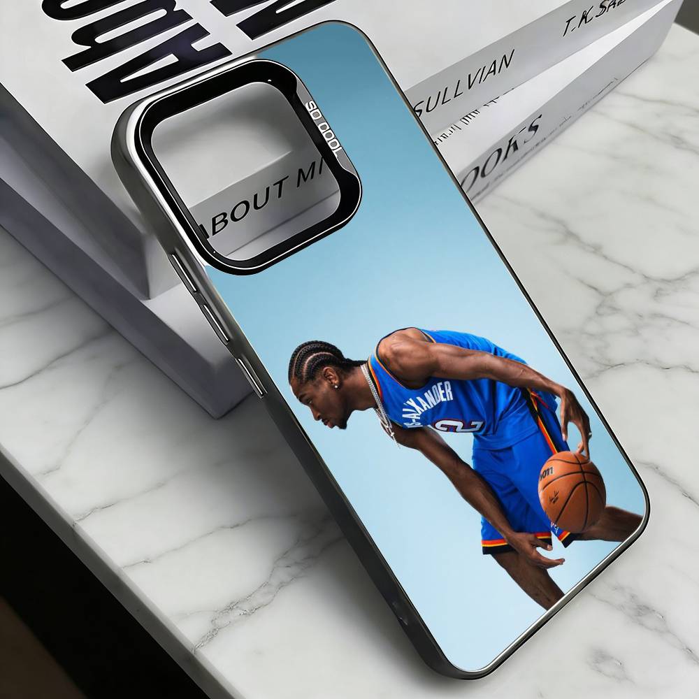 

Shai Gilgeous-Alexander Phone Case For iPhone 17,16,15,14,13,12,11 Plus,Pro Max,XS,Colorful Silver Black Cover iPhone14Plus