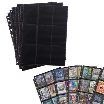 WISSUA Trading Card File Card File Compatible with 2 3 4 9 Pocket Card Collect and Other Pocket Size 18 Pockets On Both Sides 50 Holes, Holes, Holes,