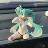 About 11Cm Miku Anime Figure Cat Ear Kneeling Posture Kawaii Girl Figurine Model Doll Collect Desktop Decor Toys Gift For Fans