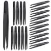 20Pcs Tweezers AntiStatic Carbon Fiber for Phone Watch Electronic Repairing Tools 93307