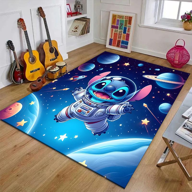 1pc S-Stitch Design Printed Area Rug Carpet for Bedroom Living Room Home Decor Rugs Mat Non Slip Mat Rug for Bedside