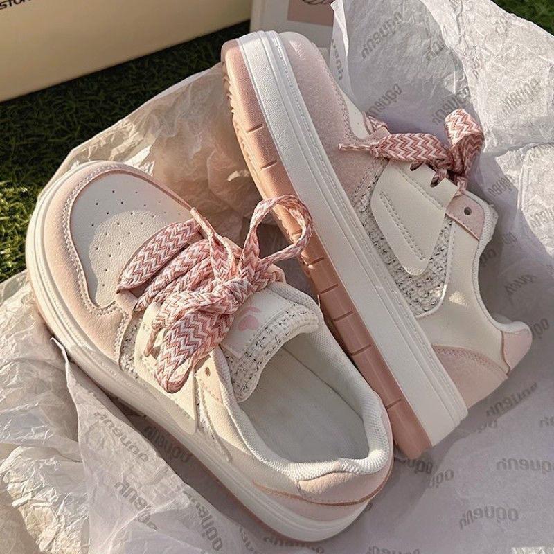 Popular student board shoes pink shoes women's spring and autumn new 2025 lightweight women's shoes chic versatile couple sneakers