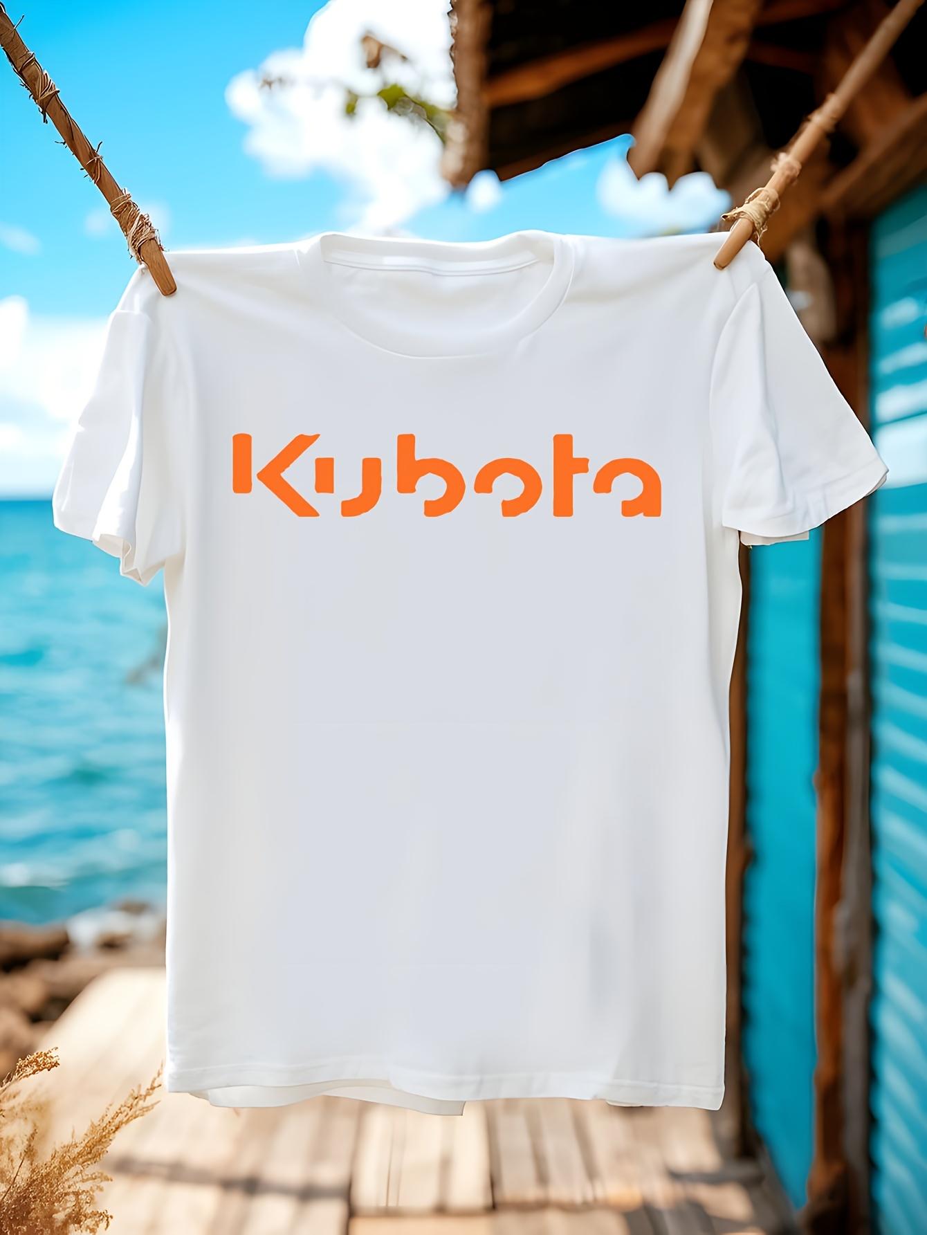 Black Tshirt Featuring an Orange Kubota Tractor Logo S