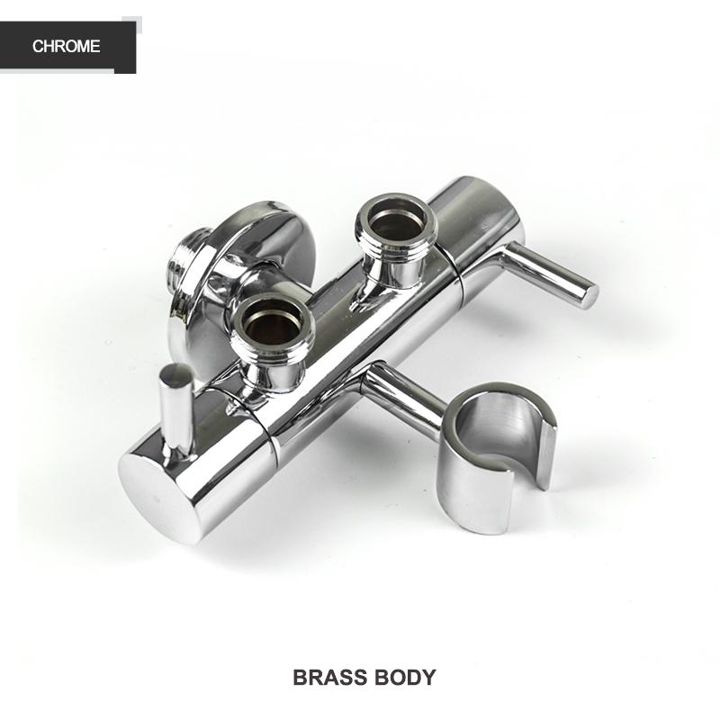 Handheld Toilet Bidet Spray Gun Set Bathroom Self-Cleaning Handheld Three-Function Sprayer Double Outlet Angle Valve Accessories