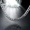 925 Sterling Silver Classic 8mm geometry Necklace chain for woman Men charm fashion wedding party Jewelry Holiday gifts