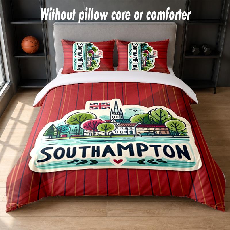 Set Biancheria da Letto Southampton Design 1 Copripiumino + 2 Federe Morbido Traspirante Biancheria da Letto per la Casa