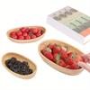1pc Home Creative Kitchen Storage Tray Log Dried Fruit Plate Snack Fruit Tray Room Finishing Organization